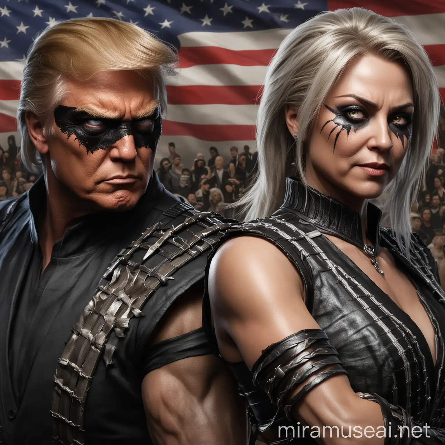 Political Battle in Outworld Trump vs Clinton Mortal Kombat Style