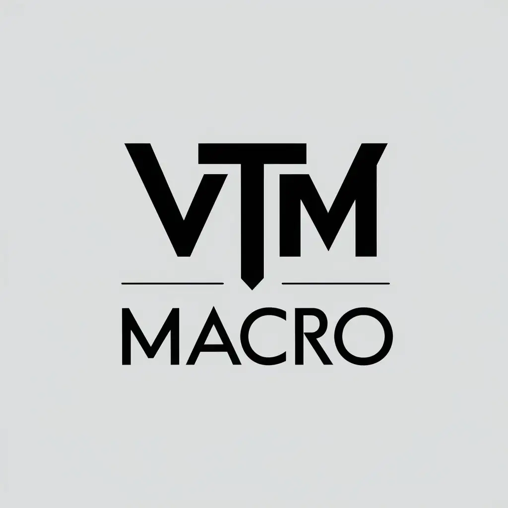 LOGO Design for VTM MACRO Process Improvement in Minimalistic Style for Technology Industry