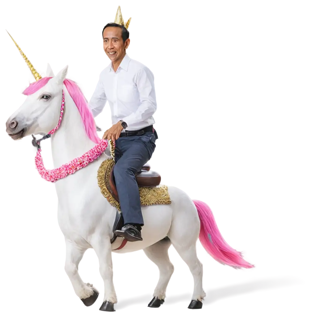 President-Jokowi-Riding-a-Unicorn-HighQuality-PNG-Image-for-Online-Presence