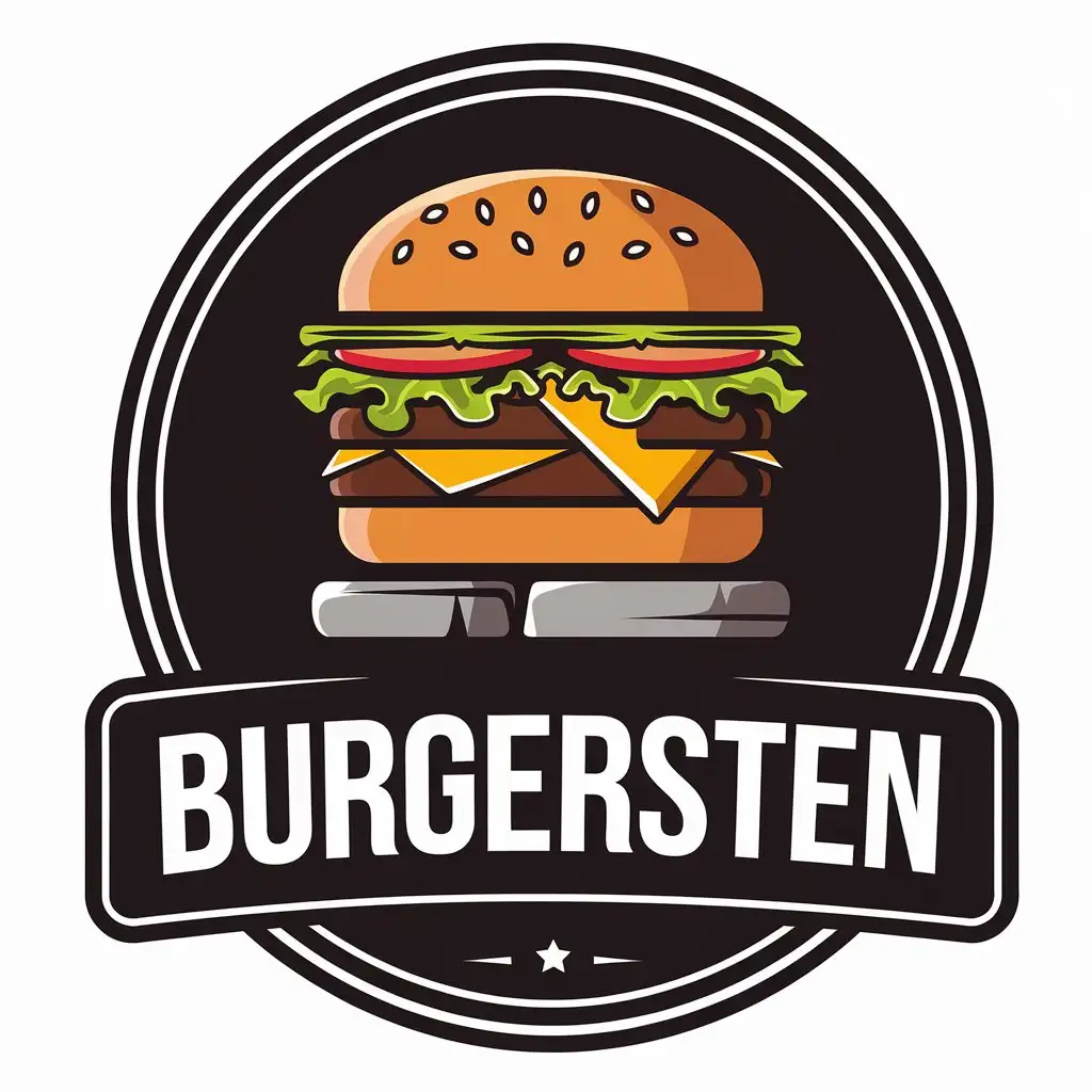 LOGO-Design-for-BurgerSten-Burger-Icon-with-a-Modern-Twist