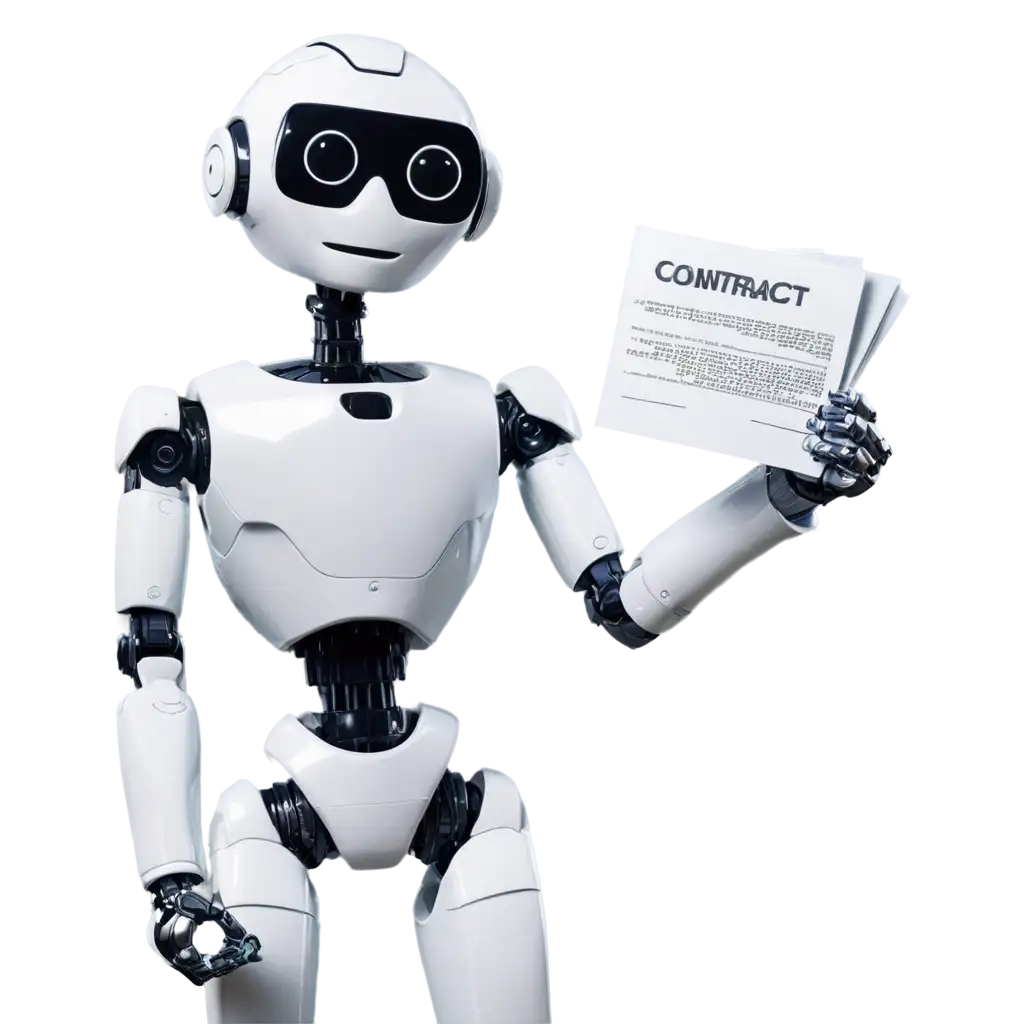 Robot-Holding-a-Contract-in-Hand-PNG-HighQuality-Transparent-Image-for-Various-Applications