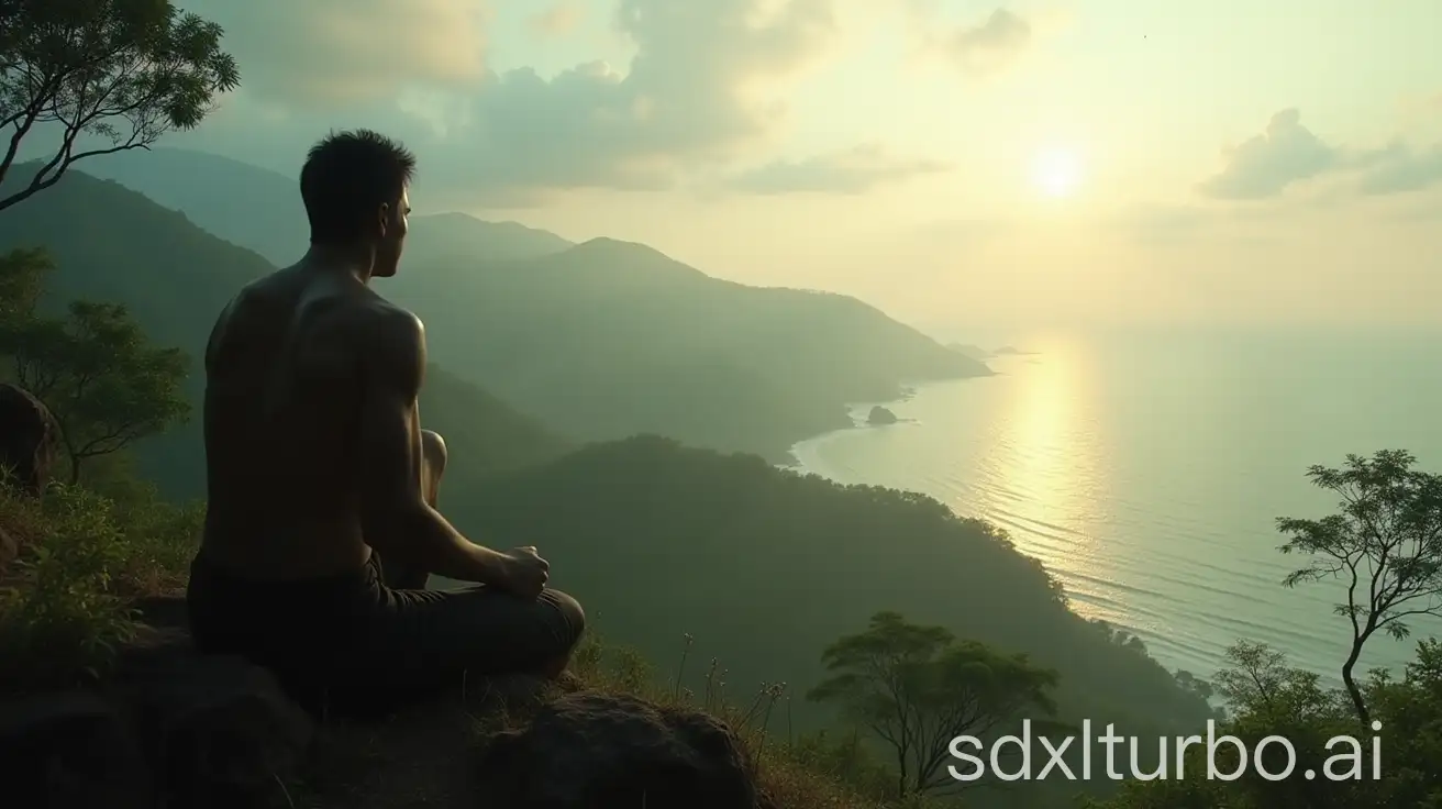 Javanese-Prince-Betoambari-Overlooking-the-Mystical-Sea-at-Dusk