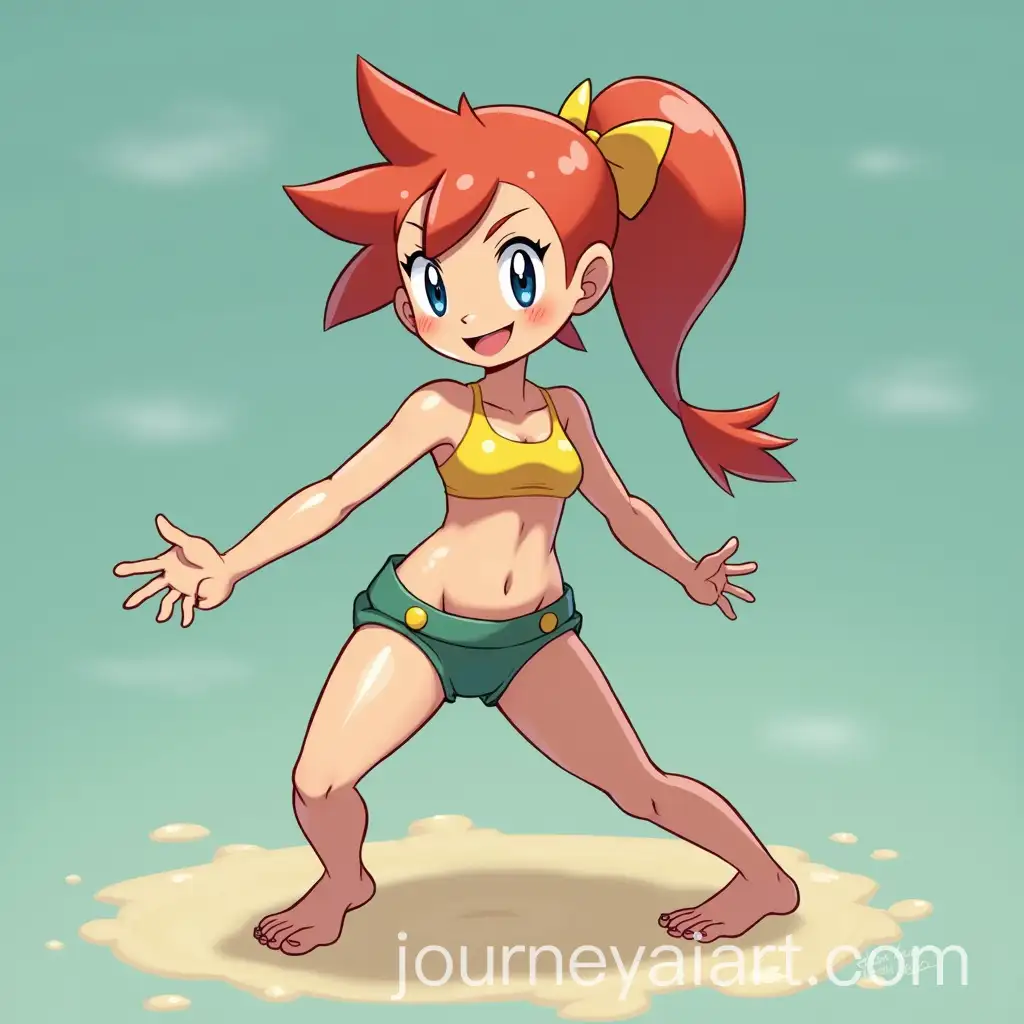 Misty-from-Pokemon-Standing-Barefoot-in-a-Misty-Environment