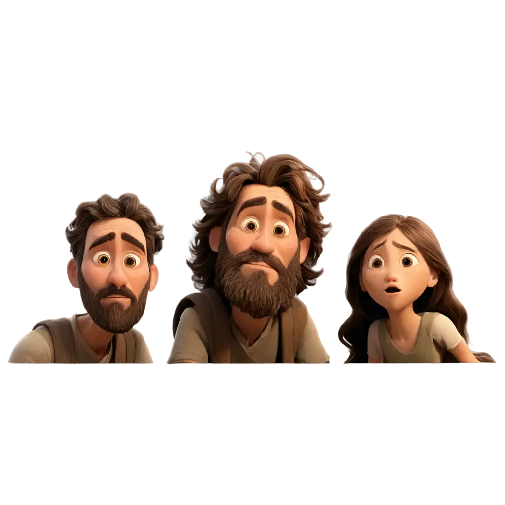 Vibrant-PNG-Illustration-of-Biblical-Characters-in-Pixar-Style