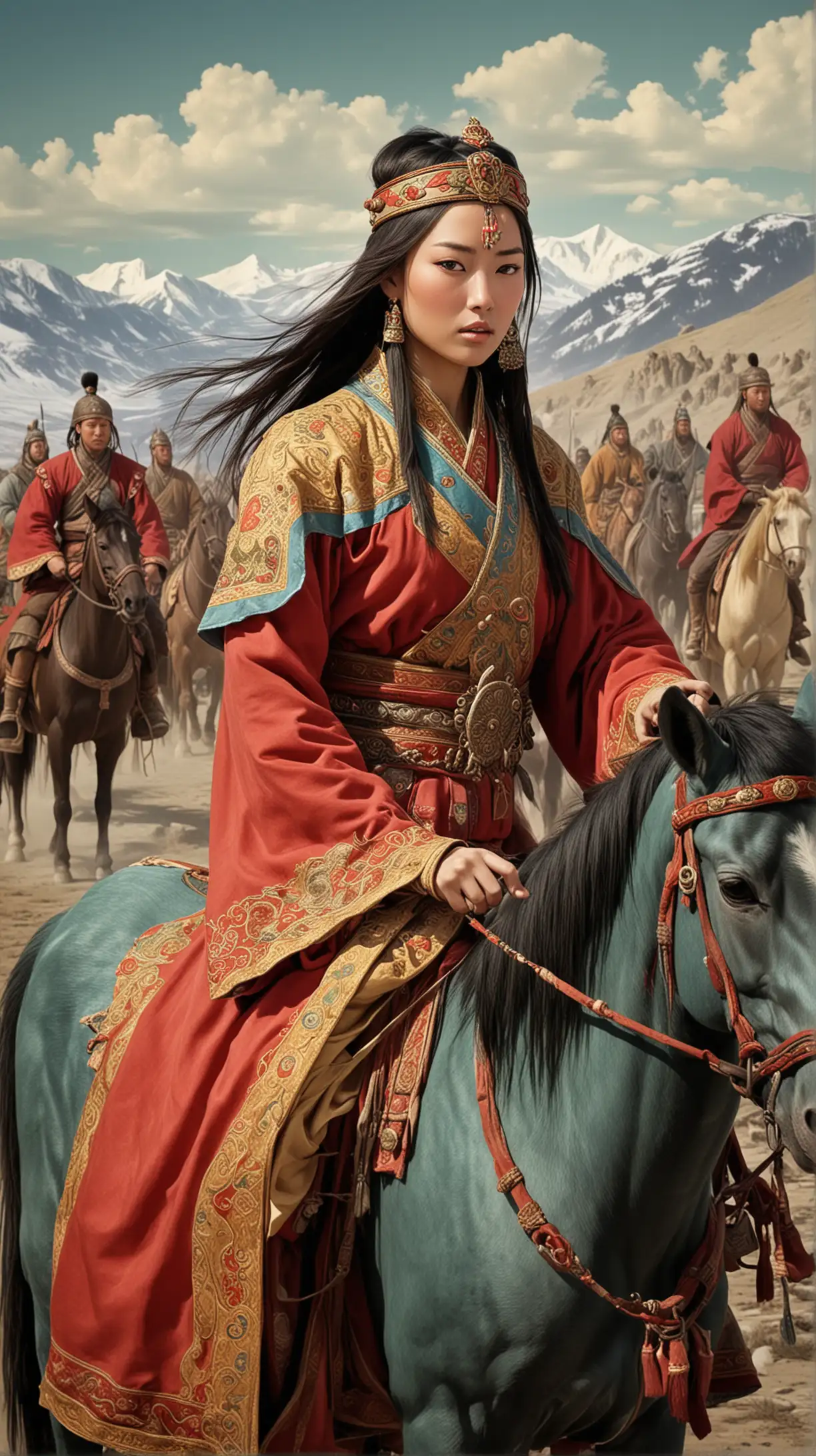 Mongol Princess Reigning Over the Kingdom in Ancient Times