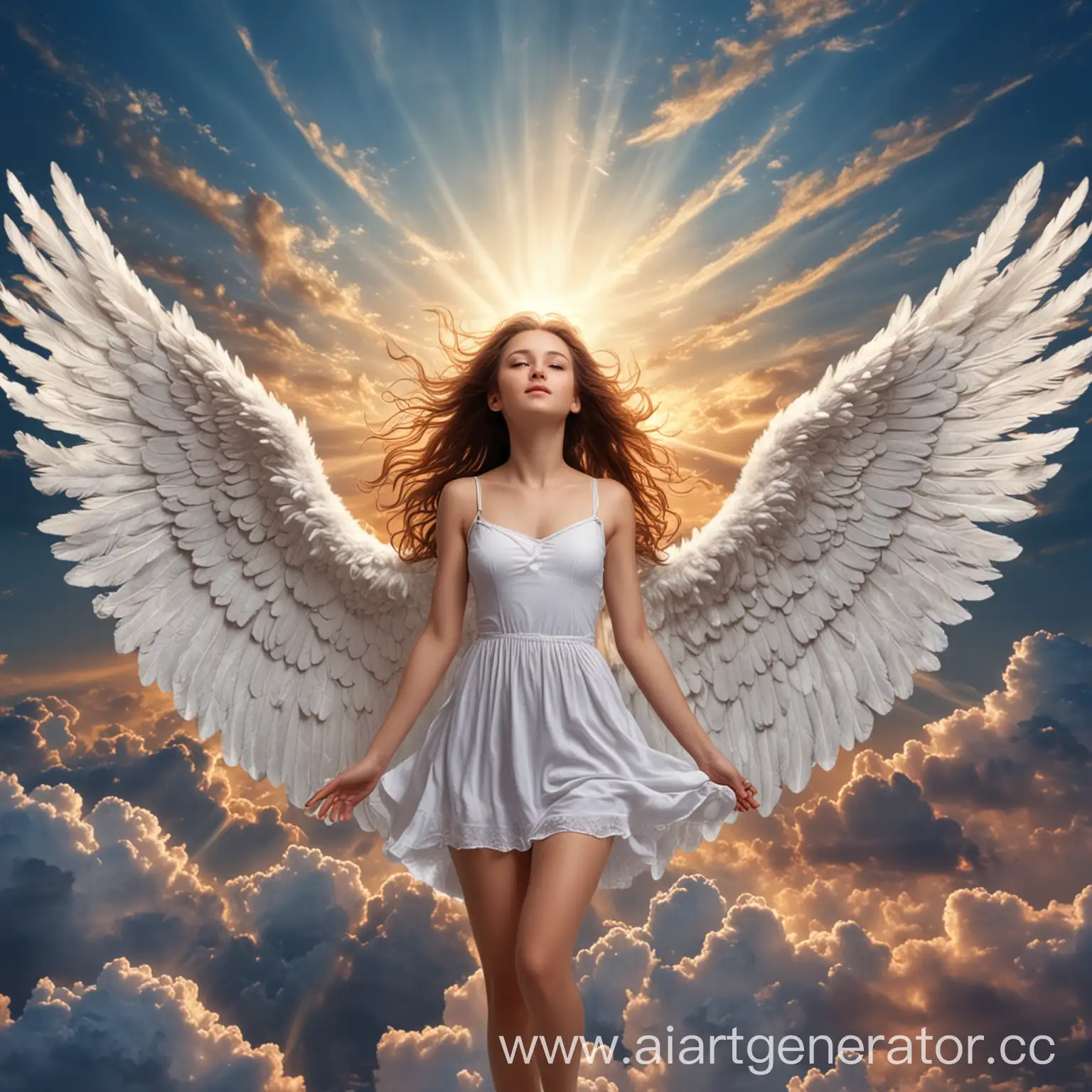 Graceful-Angel-Girl-Soaring-in-the-Sky