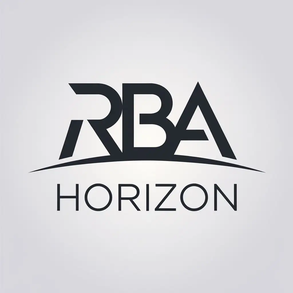 LOGO Design for RBA Horizon Minimalistic Vector with RBA Symbol for Retail Industry