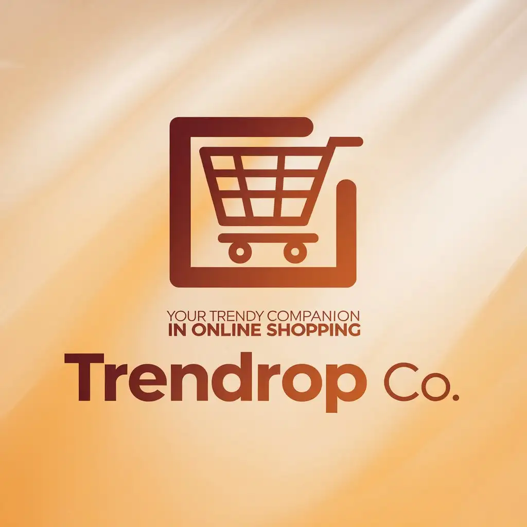 LOGO Design for TrendDrop Co Modern Online Store Theme with Marketing Background