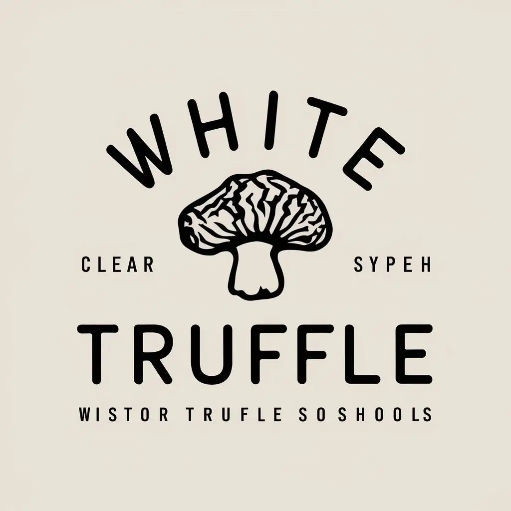 a vector logo design,with the text "white truffle", main symbol:truffle mushroom,Moderate,clear background