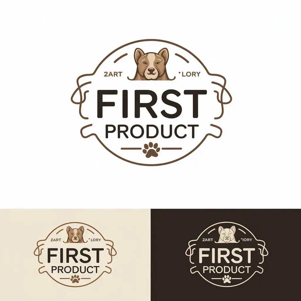 LOGO Design for First Product Playful Pet Waste Removal Service with Neutral Earth Tones