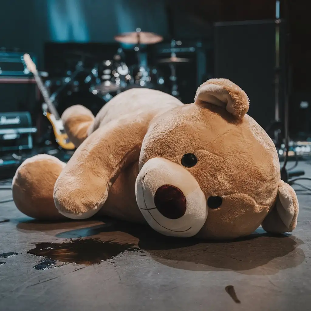 Metal-Album-Cover-Featuring-a-Torn-Plush-Bear