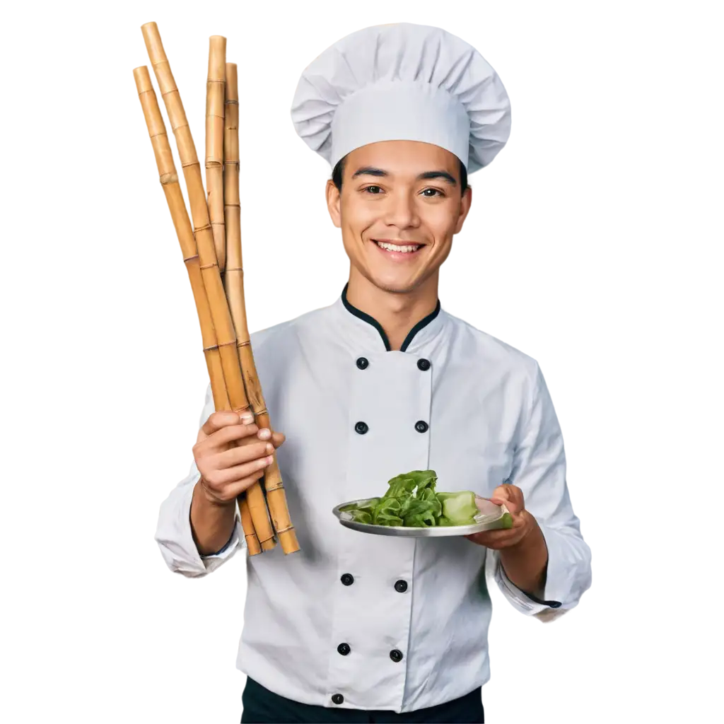 Vibrant-PNG-Image-of-a-Joyful-Chef-in-a-Modern-Kitchen-with-Bamboo