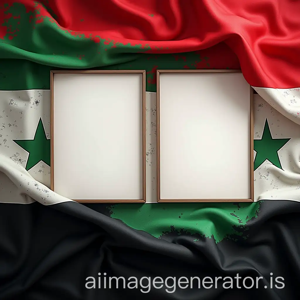 Syrian-Revolution-Flag-with-Wavy-Transparency-for-Custom-Photos