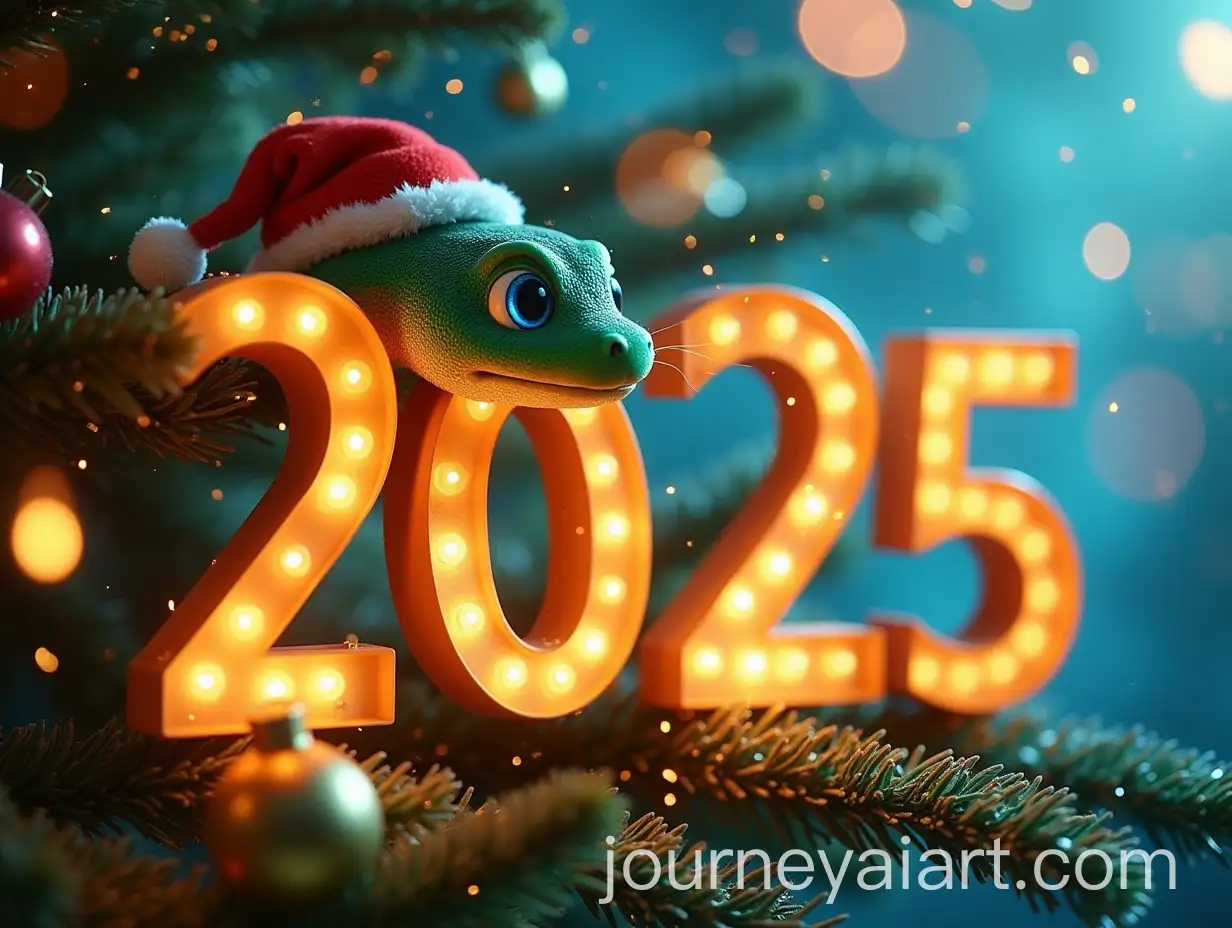 Golden-2025-Numbers-with-Cute-Snake-Fireworks-and-Festive-Decor