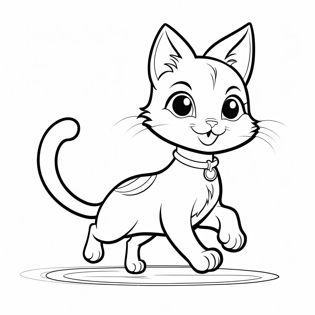 Cartoon-Cat-Running-Coloring-Page-for-Kids