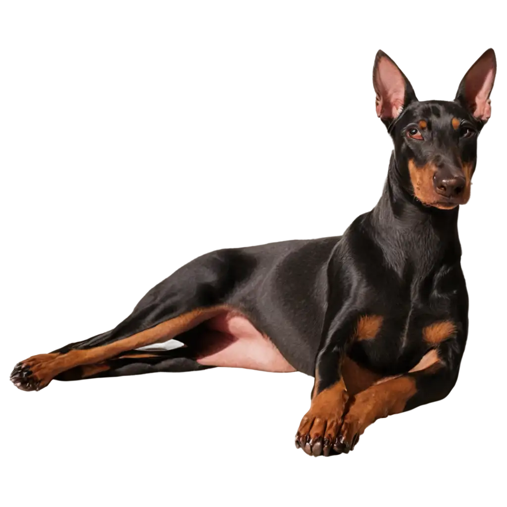 HighQuality-PNG-Image-of-a-Doberman-Dog-Lying-on-Its-Back