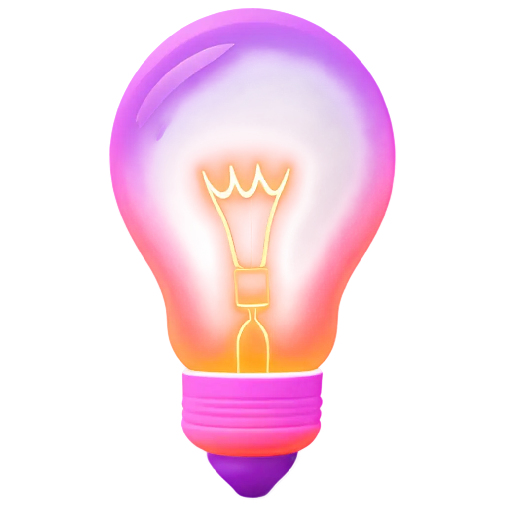 Tips-and-Tricks-Bulb-3D-Logo-in-Purple-and-Orange-Gradient-PNG-for-Graphic-Design