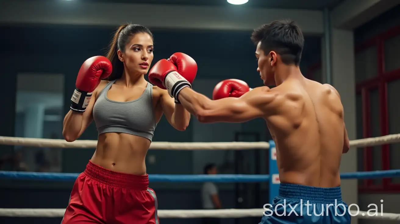 Athletic-Pakistani-Boxers-Sparring-in-a-Boxing-Ring