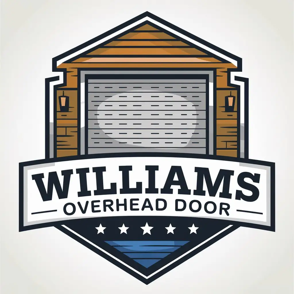 LOGO Design for Williams Overhead Door Vector Garage Door Symbol for Construction Industry