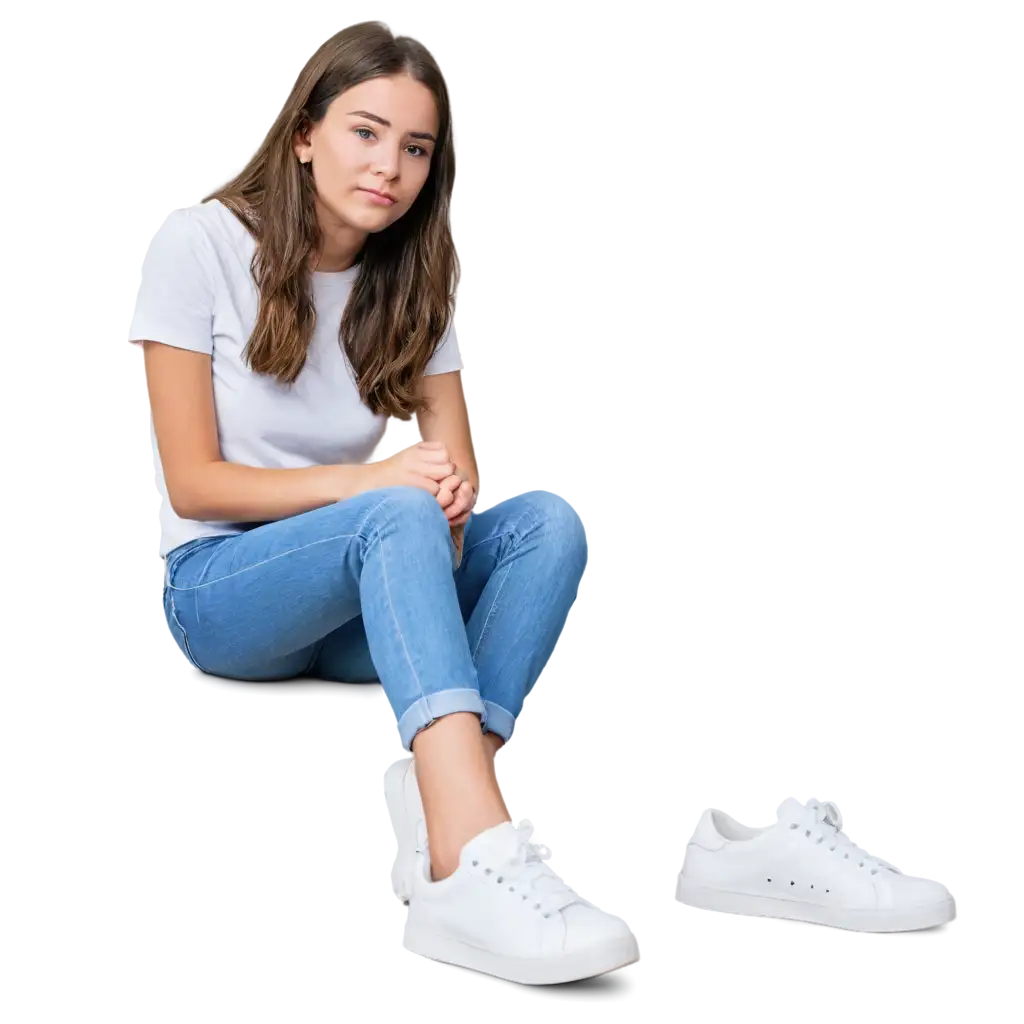 HighQuality-PNG-Image-of-a-CrossLegged-Teenager-in-Blue-Jeans-and-White-TShirt