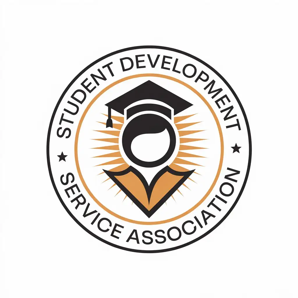 a vector logo design,with the text "student development service association", main symbol:Student Development Service Alliance,Moderate,be used in Education industry,clear background