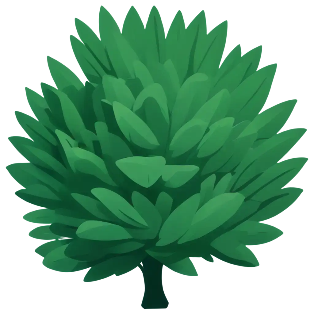 HighQuality-Green-Cartoonic-Bush-PNG-for-Versatile-Use