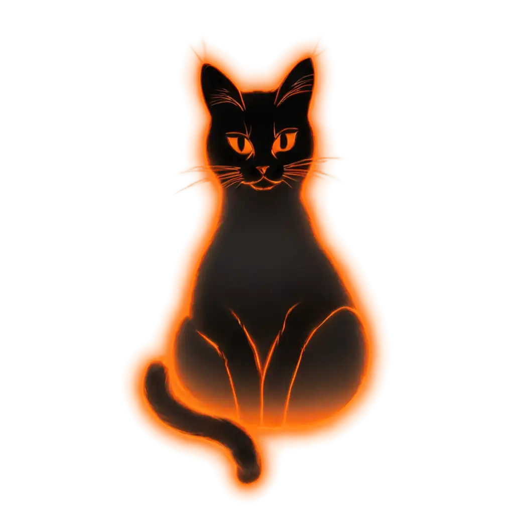 Surreal-Neon-Cat-PNG-with-Fractal-Smoke-Orange-Gradient-and-Water-Veil