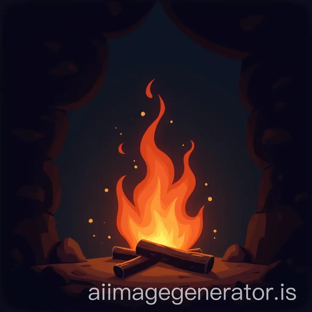 Icon-Design-for-Atmospheric-Game-Featuring-Lost-Flame-in-Dark-Maze