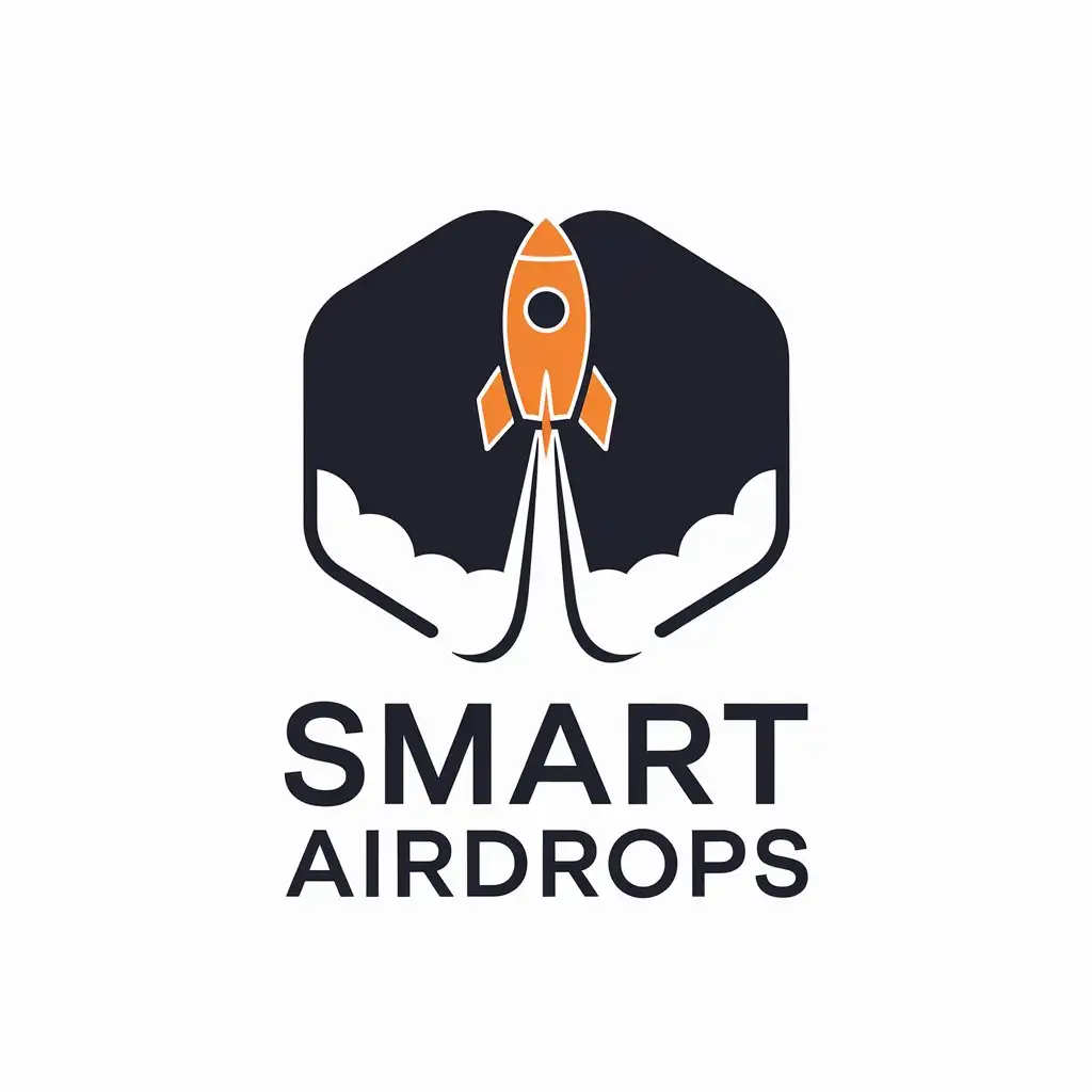 LOGO Design for Smart Airdrops Vector Art with Airdrop Icon on Clear Background