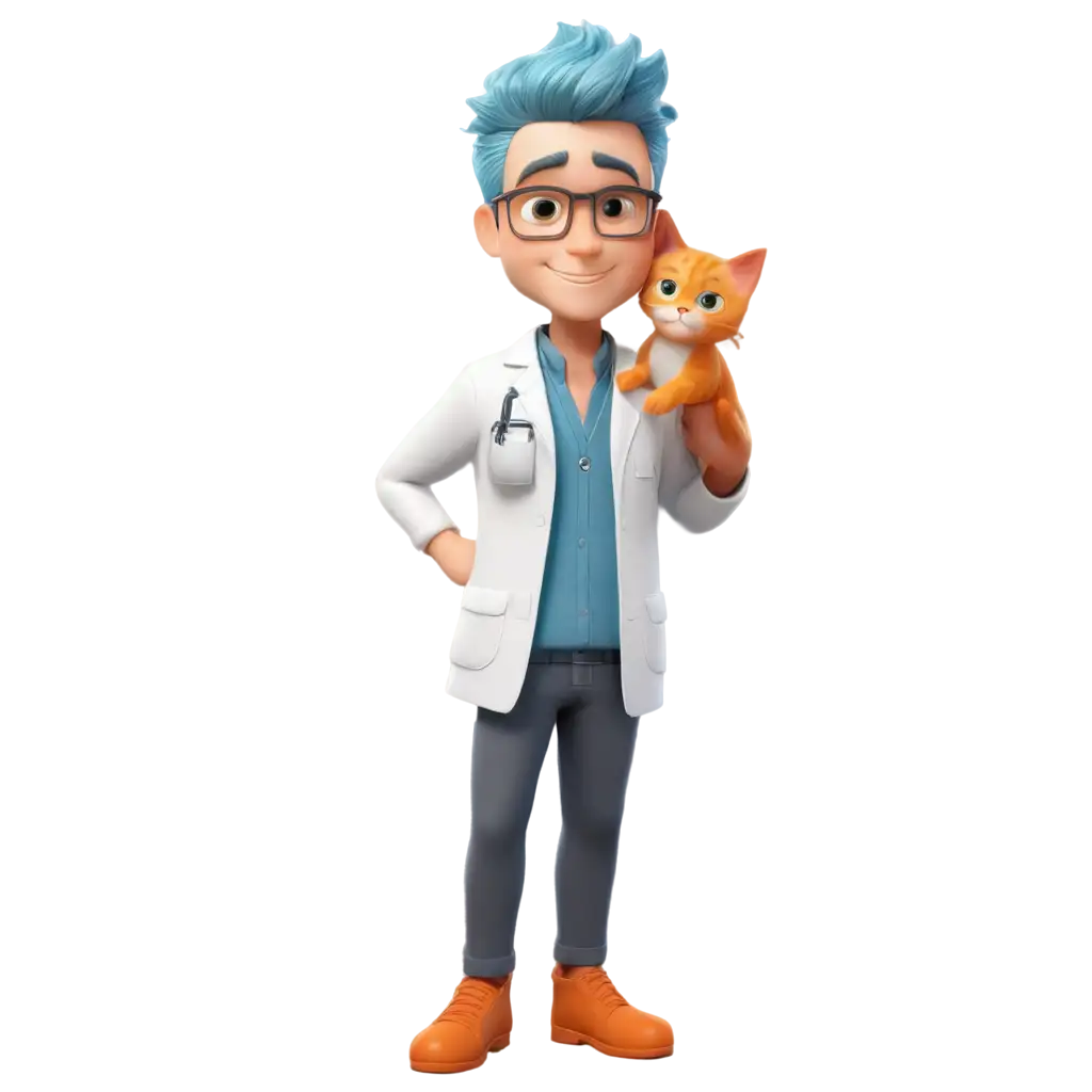 HighResolution-PNG-of-a-Cute-Male-Veterinarian-Holding-an-Orange-Tabby-Cat-3D-Blender-Render-Style-with-Soft-Lighting