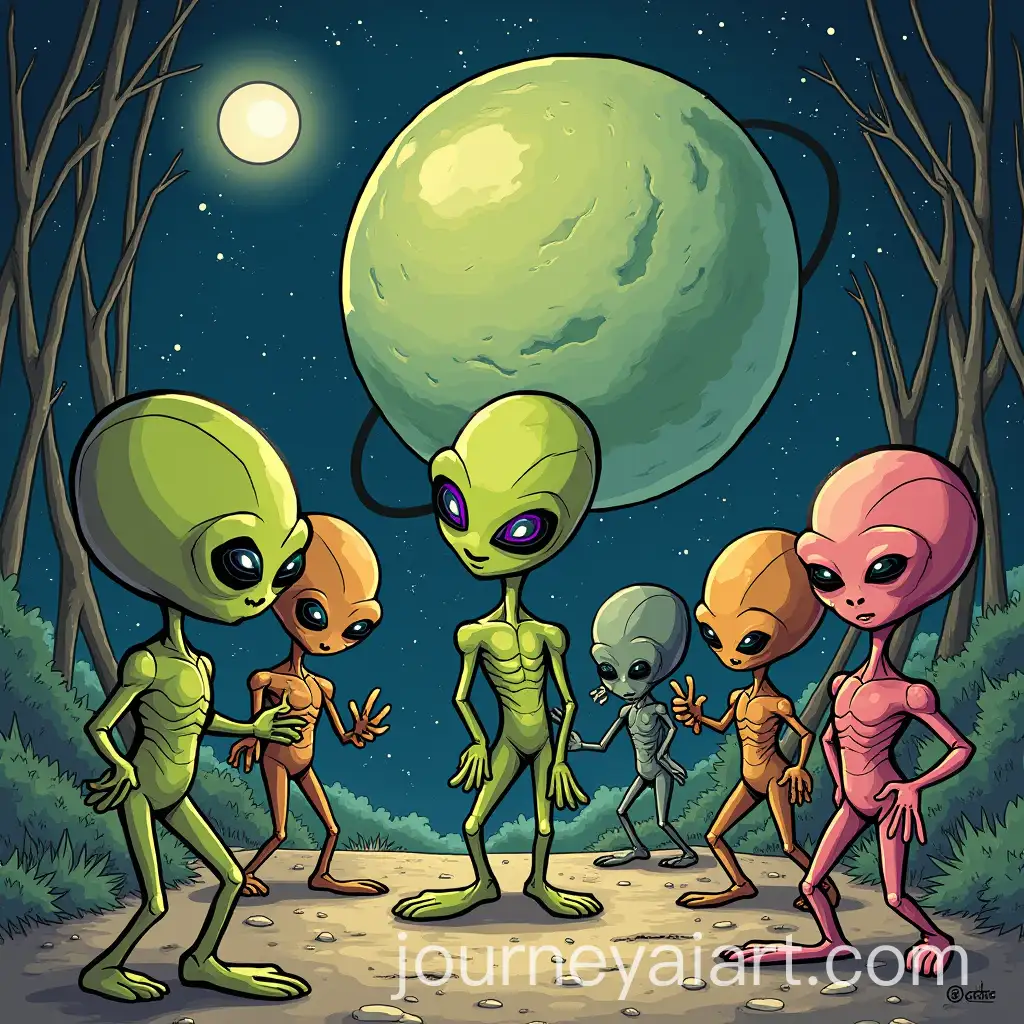Cartoon-Depiction-of-Aliens-Capturing-a-Human-to-Solve-Planetary-Problems
