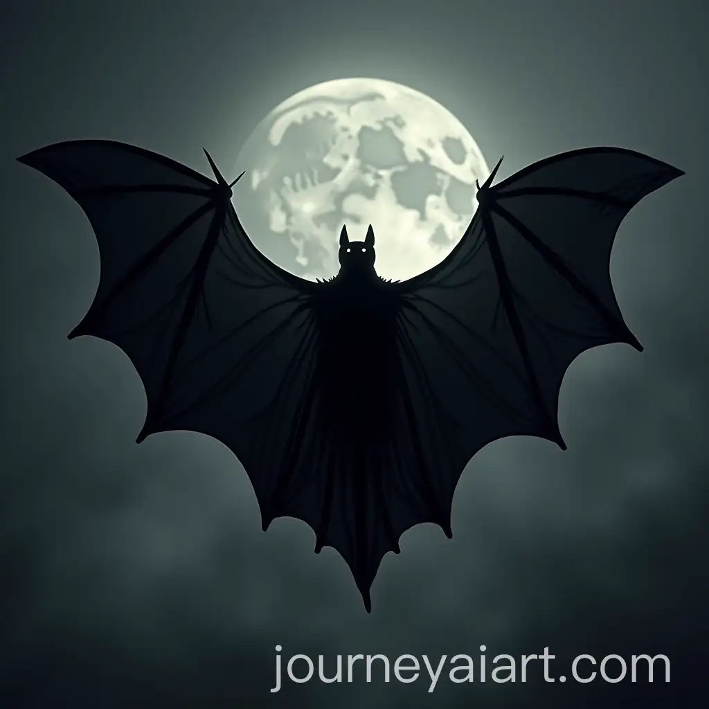 Large-Black-Bat-with-Spread-Wings-in-Flight