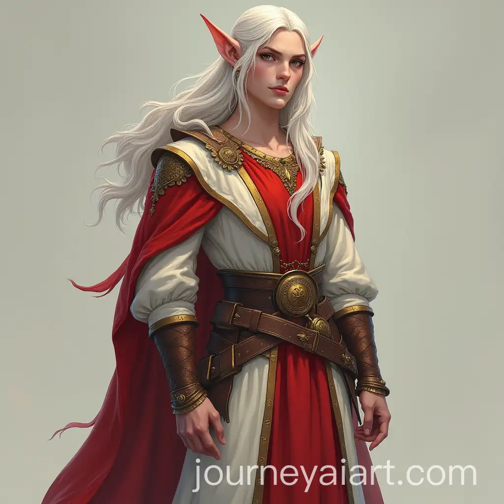 Stately-Elf-with-White-Hair-and-Red-White-Clothing