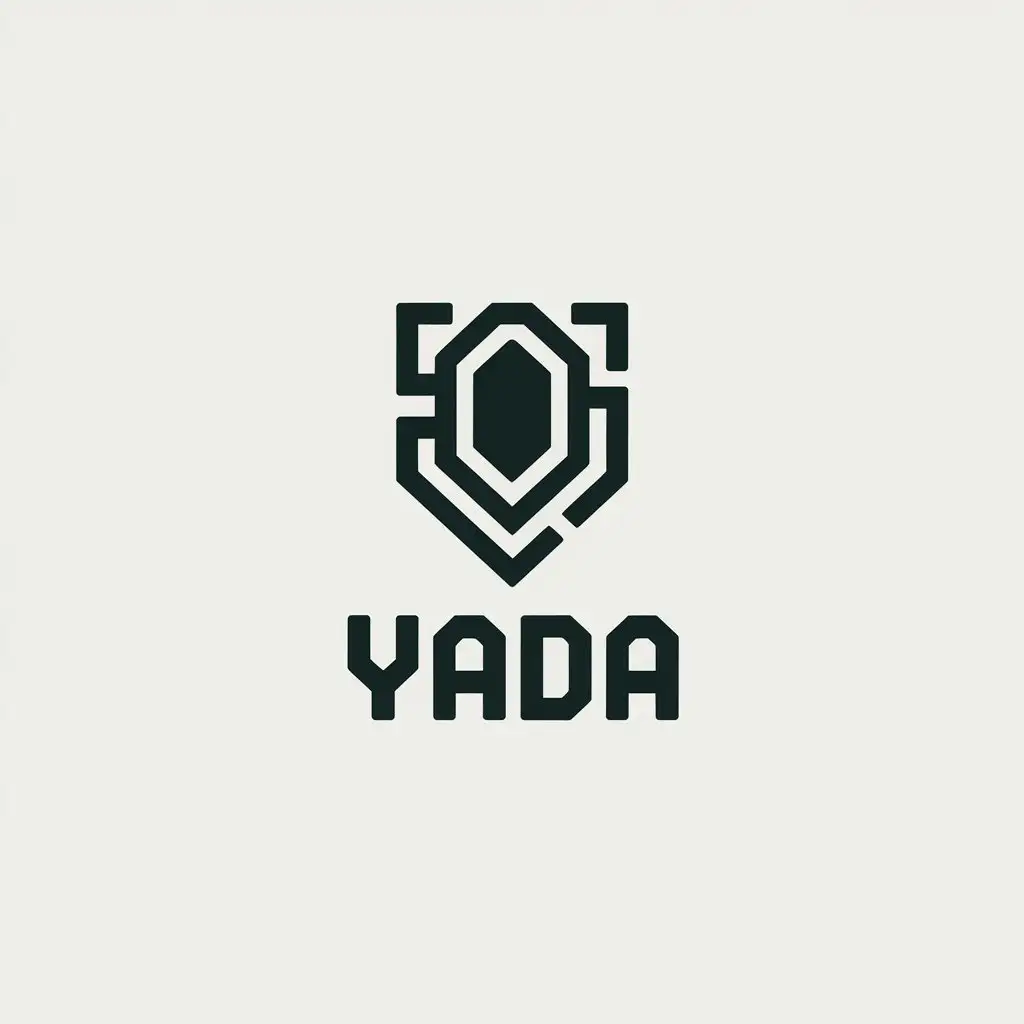 LOGO Design for YADA Mystical Stone in Legendary Shield with Minimalistic Style