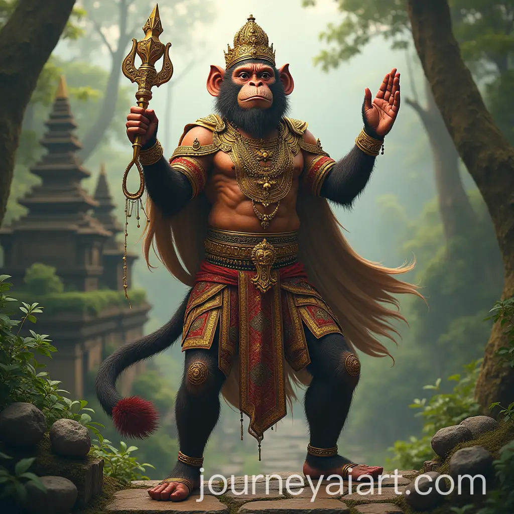 Hanoman-the-Divine-Monkey-Deity-in-Traditional-Javanese-Attire