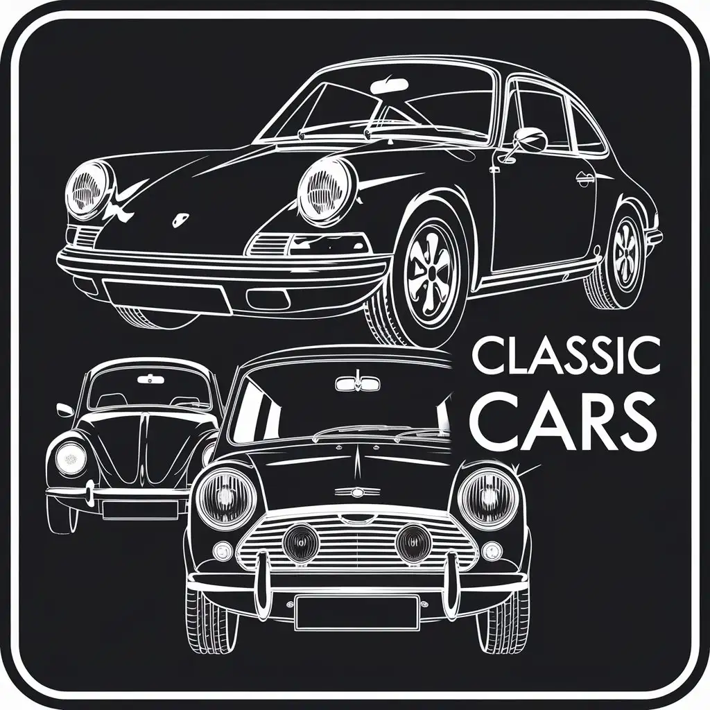 LOGO Design For Classic Cars Vector Graphics of Iconic 1960s70s Models