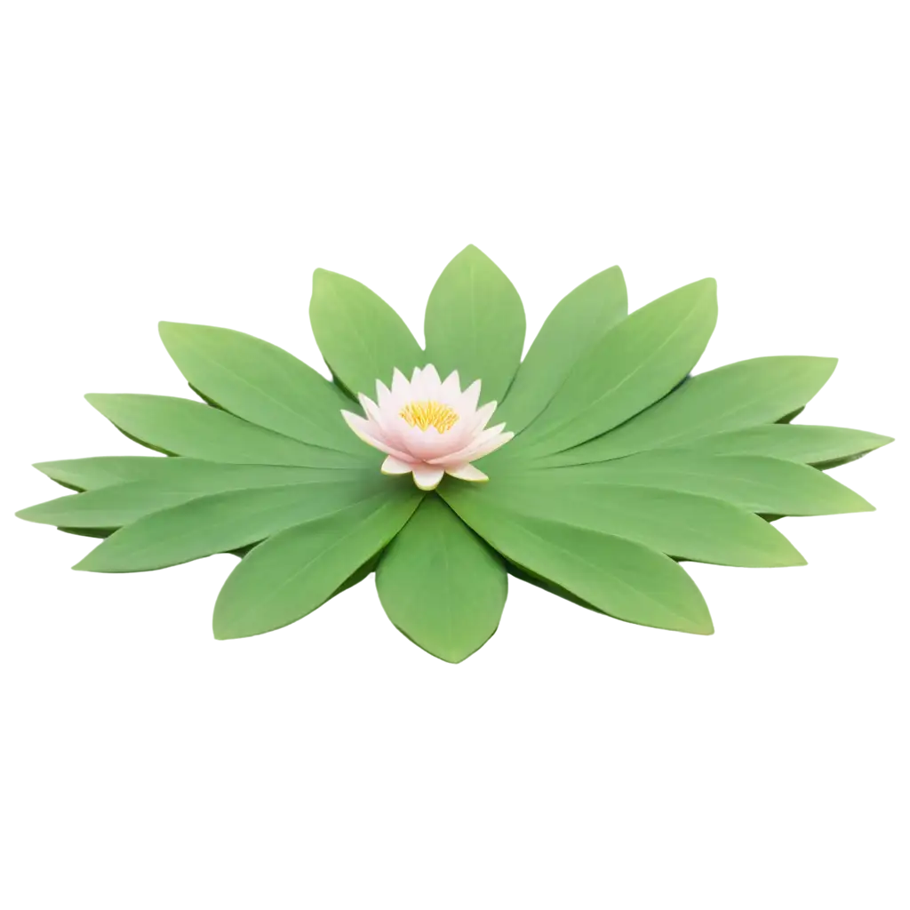 PNG-Image-of-Aquatic-Plant-Leaf-Water-Lily-in-Kawaii-Style