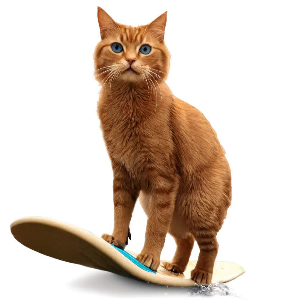 Surfing-Cat-PNG-Dynamic-Image-of-a-Feline-Catching-Waves