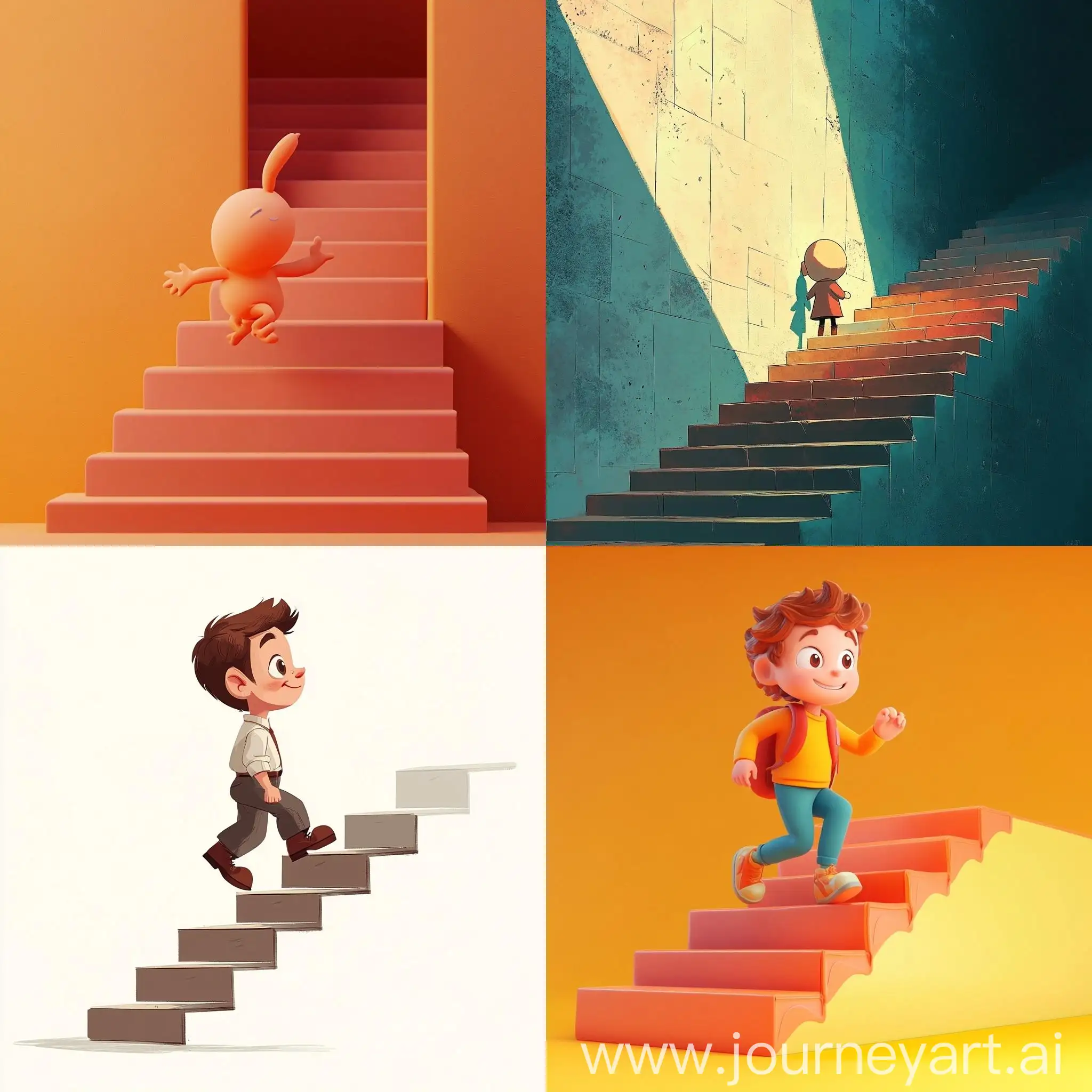 Cartoon-Character-Climbing-Stairs-in-2D-Style