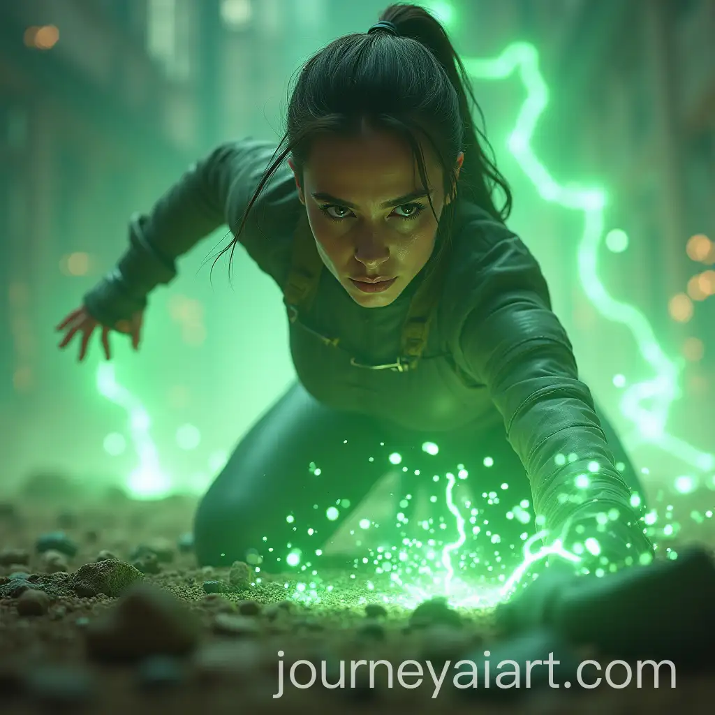 Realistic-3D-Render-of-a-Woman-in-a-Battle-Pose-with-Electrified-Battlefield