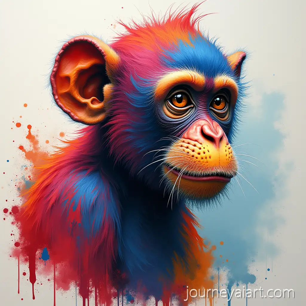 VibrantColorful-monkey-painting-Multicolored-Monkey-in-Abstract-Paint-Splash-Art