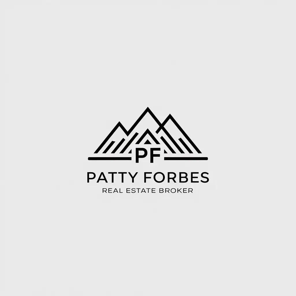 LOGO Design for Patty Forbes Monochromatic Minimalism with Bold Typography for Real Estate Broker