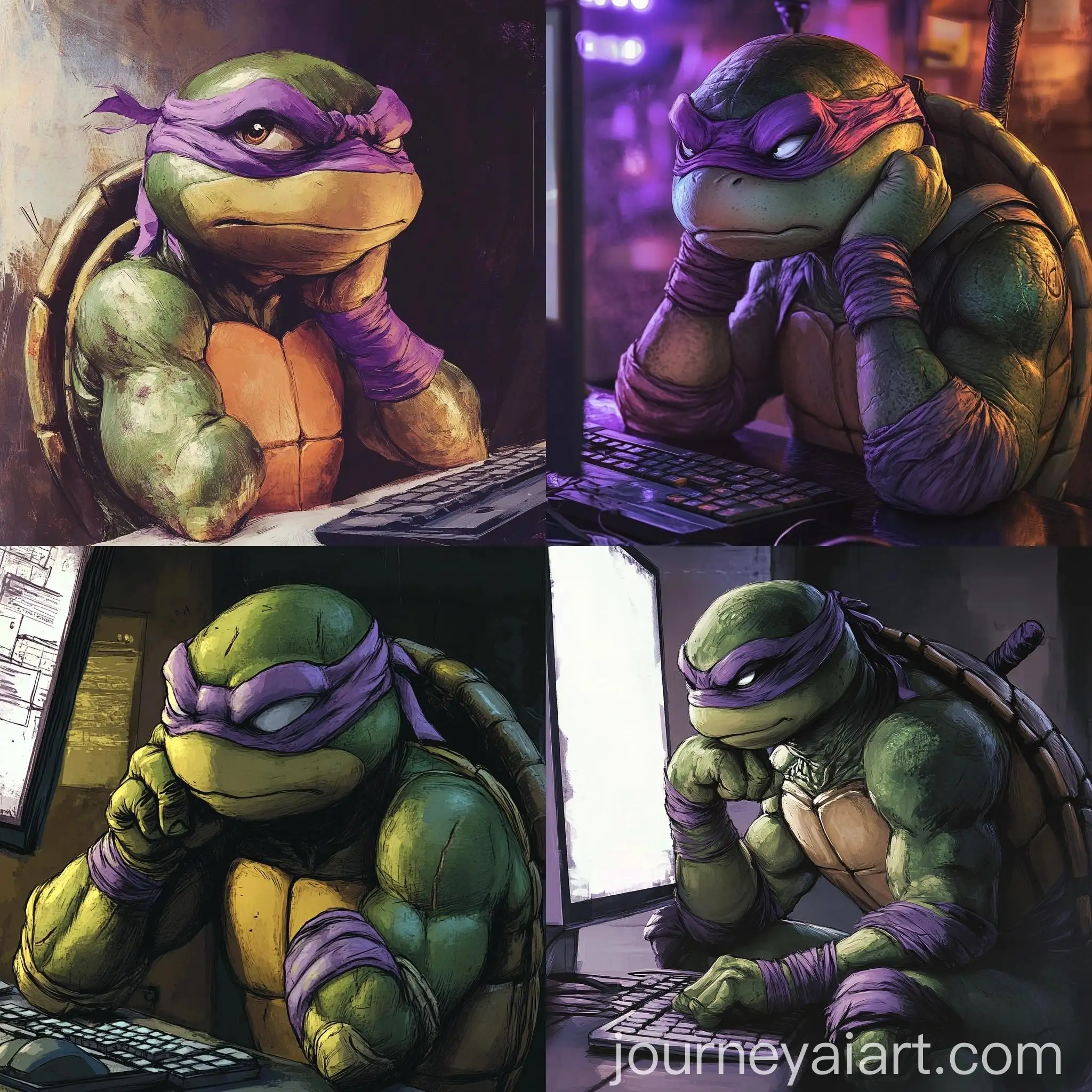Donatello-Computer-Shame-CloseUp