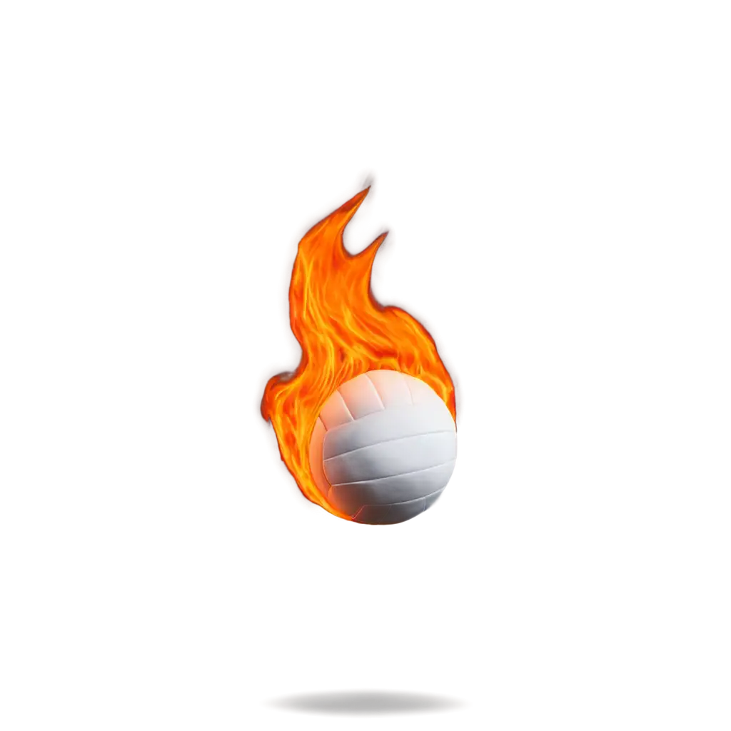 Volleyball-Ball-on-Fire-PNG-Image-HighQuality-Transparent-Background-for-Dynamic-Visuals