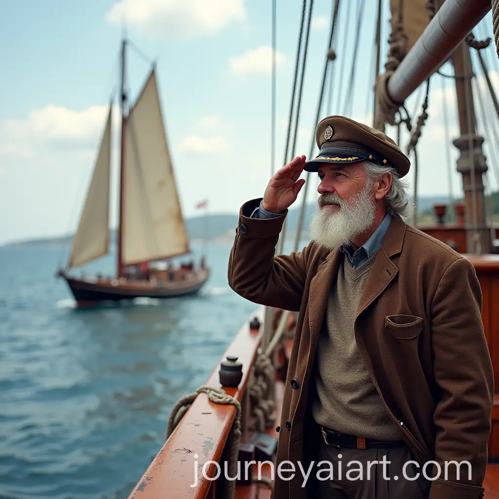 South-African-Old-Sailing-Boat-Captain-Saluting-Turkey-and-Englands-Old-Sailing-Boats