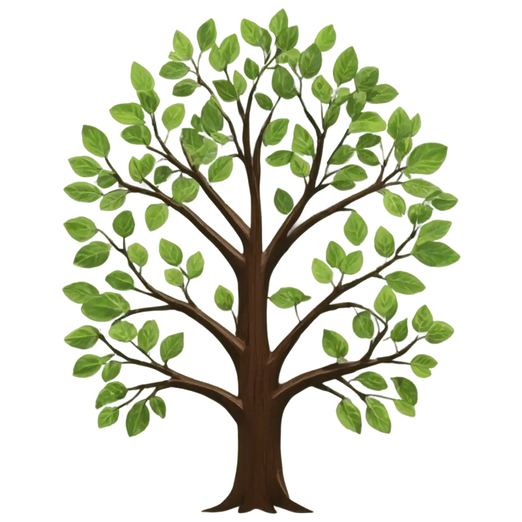 EcoFriendly-Brown-Tree-with-Green-Leaves-PNG-Image-Symbolizing-Sustainability-and-Green-Planet