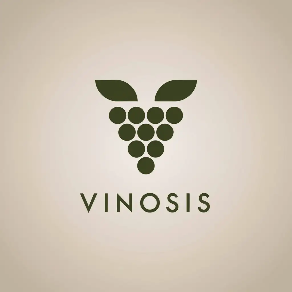 LOGO Design for Vinosis Elegant Grape Seeds VLetter with Dark Green and Burgundy