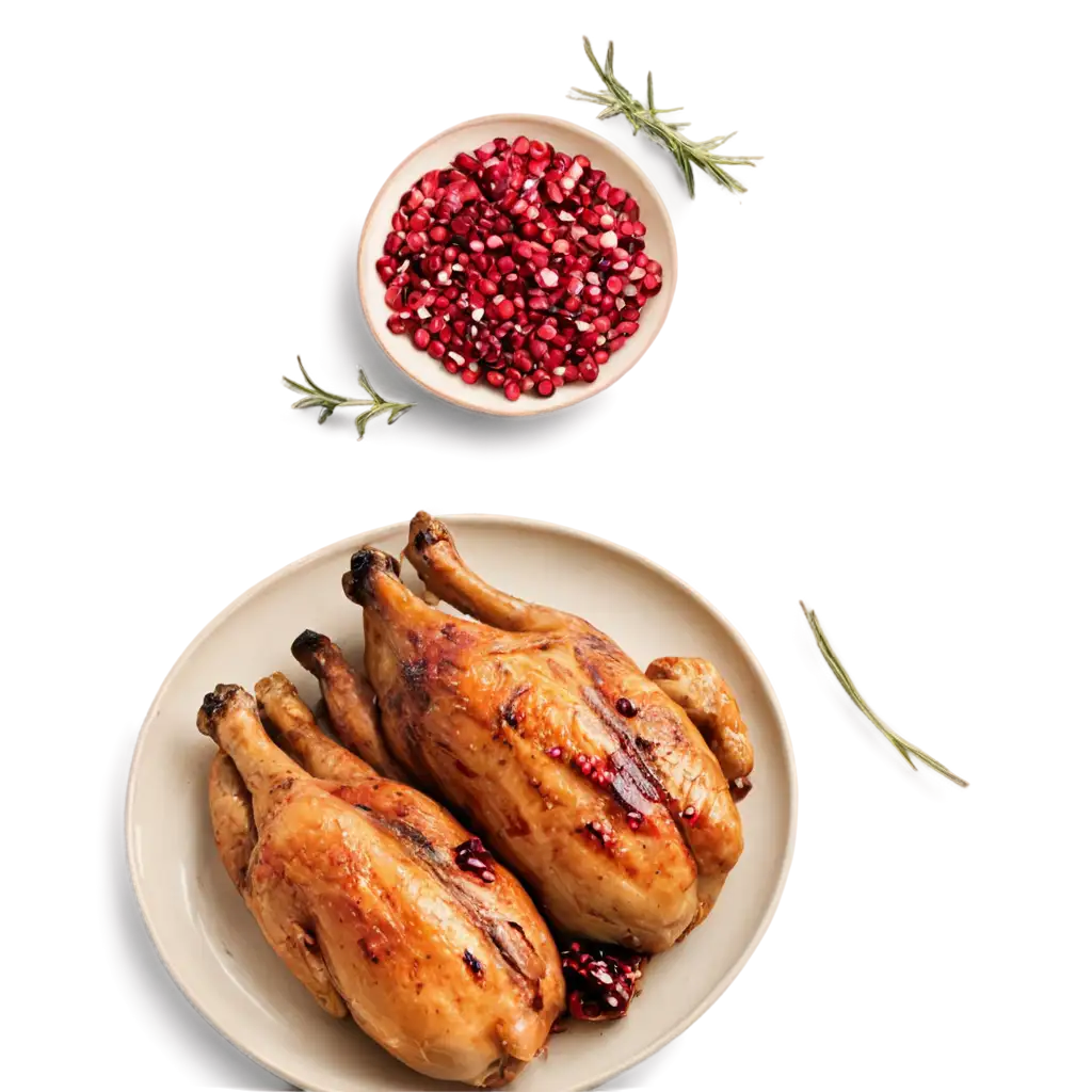 HighQuality-PNG-Image-of-Roasted-Chicken-with-Pomegranate-Seeds-and-Rosemary-for-Culinary-and-Branding-Use