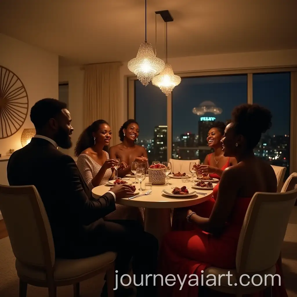 Elegant-Dinner-Party-in-Modern-Living-Room-with-Happy-Guests