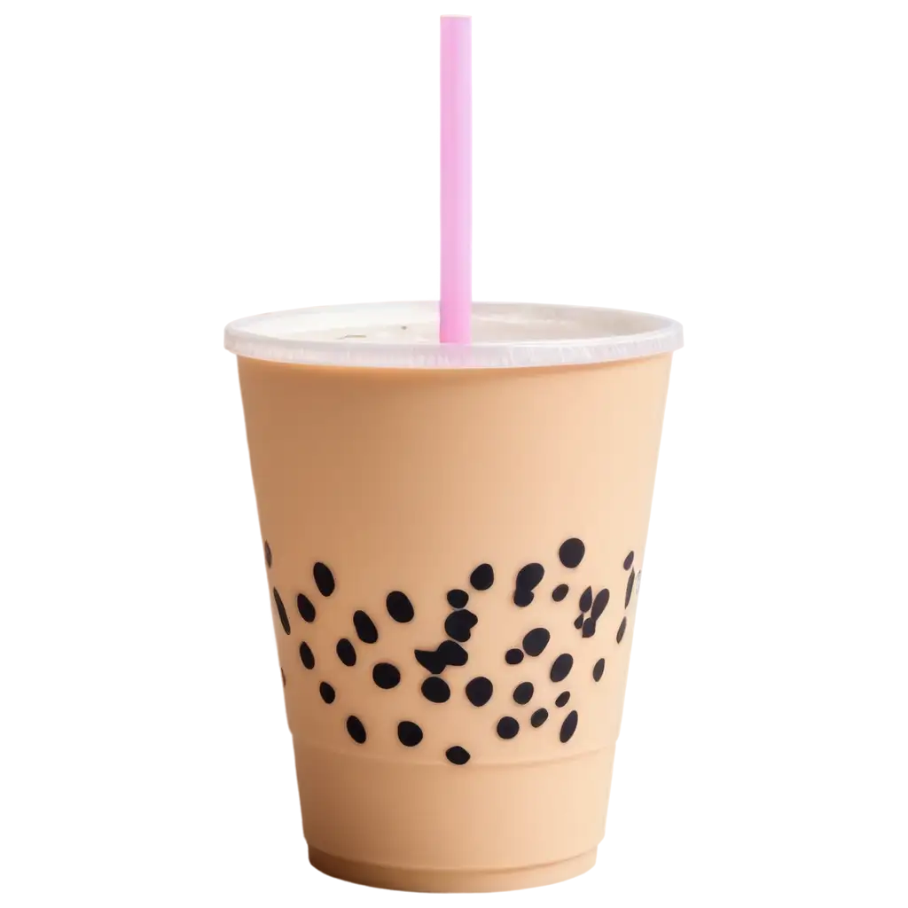 PNG-Image-of-Fresh-Milk-Tea-with-Taro-Balls-in-an-Appealing-Runcha-Paper-Cup